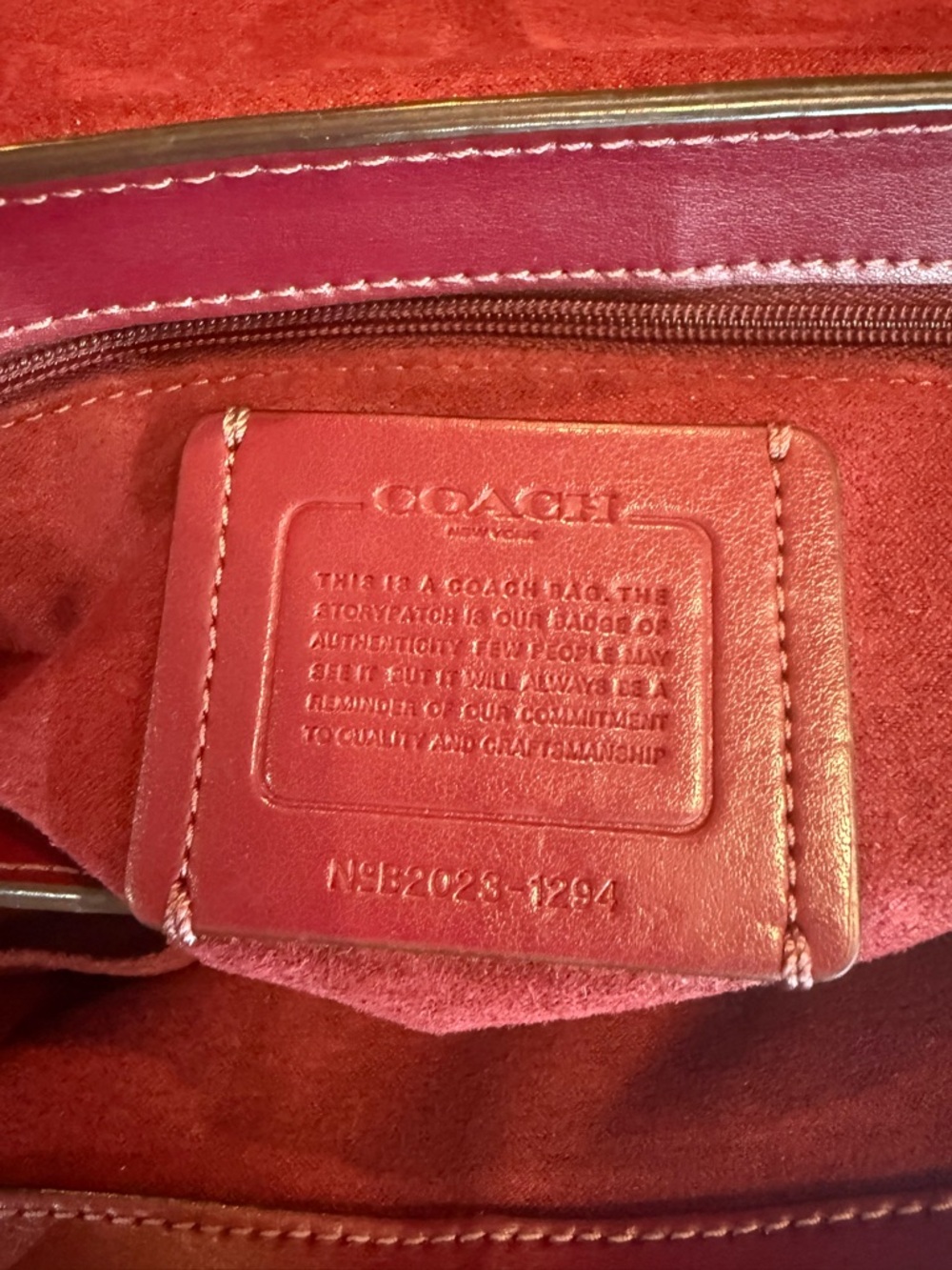 Coach Beige Pebbled Leather Crossbody with Floral Studs - Picture 9 of 15